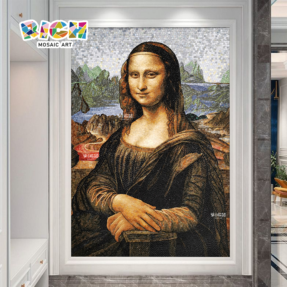 蒙娜丽莎为马赛克艺术悬挂画作